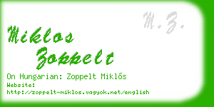 miklos zoppelt business card